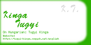 kinga tugyi business card